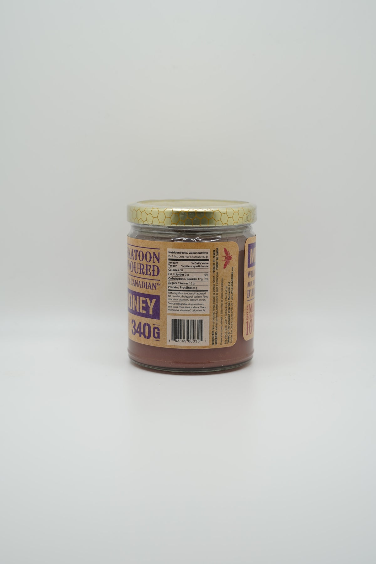 Non-pasteurized Saskatoon Cream Honey