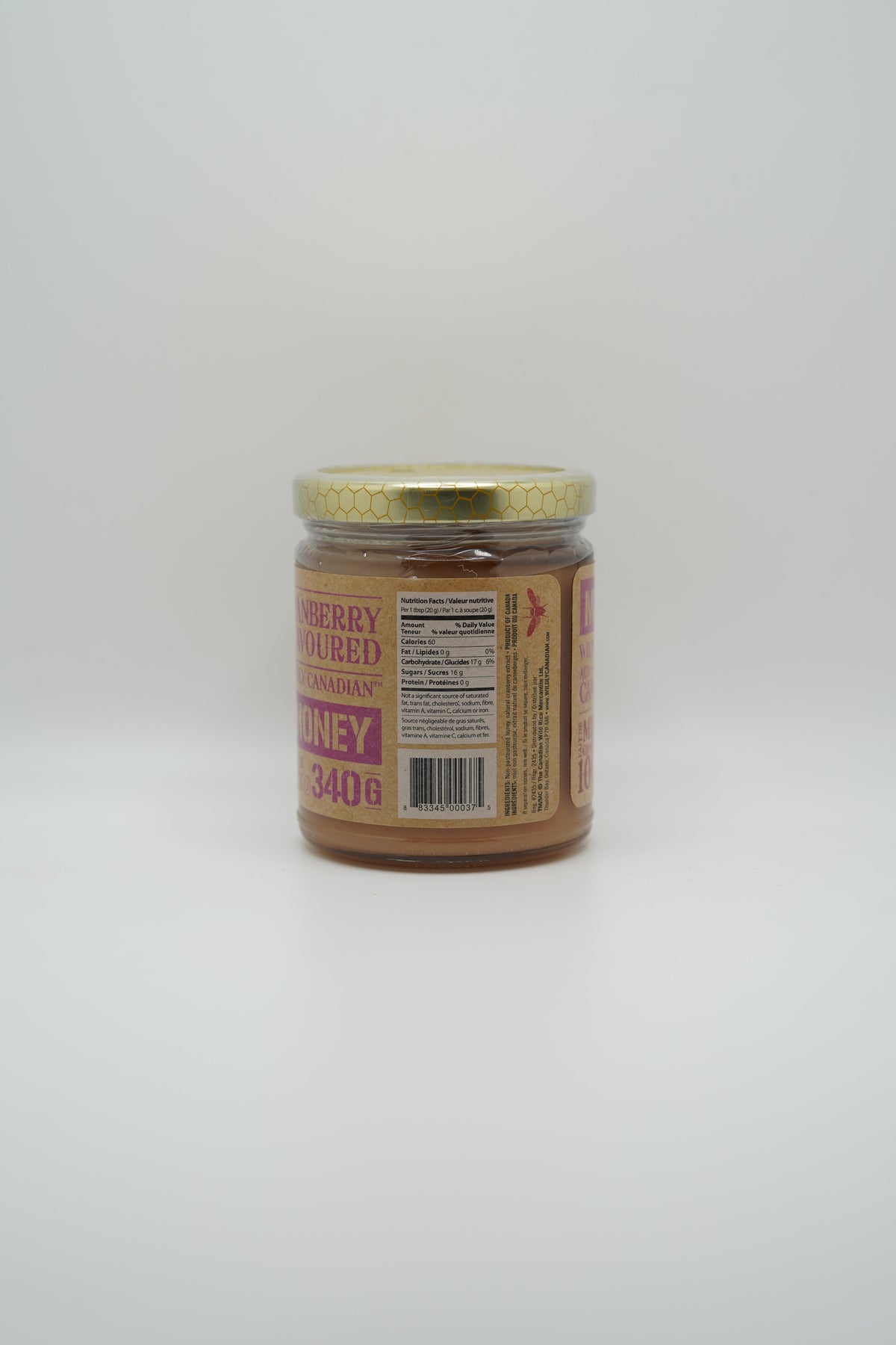 Non-pasteurized Cranberry Cream Honey