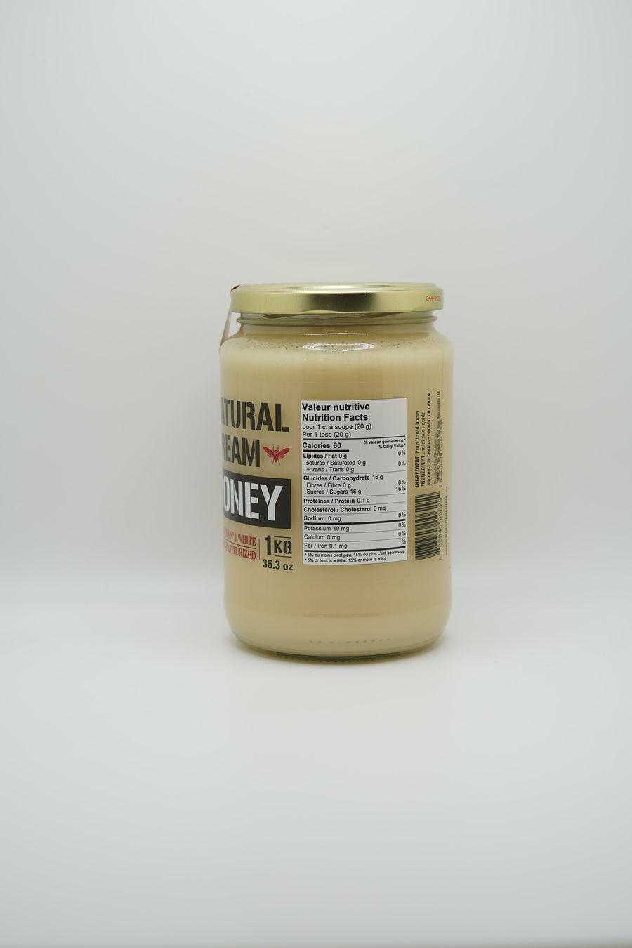 Non-pasteurized Natural Cream Honey (1 kg)