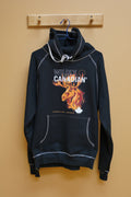 Black with Grey Stitch Hoodie - Moose Design Wildly Canadian