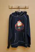 Black with Grey Stitch Hoodie - Forest Design Wildly Canadian