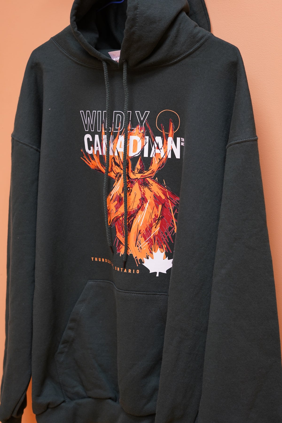 Forest Green Hoodie - Moose Design